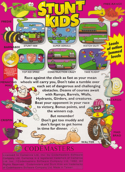 Stunt Kids (Homebrew) — Box back